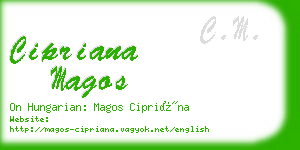 cipriana magos business card
